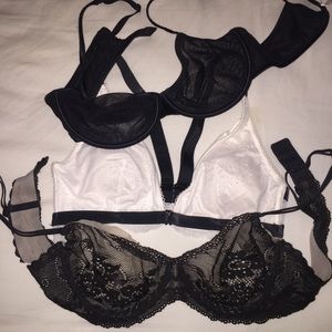3 VS bras 💋 S & 36B, EUC